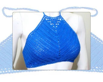 Neckholder Top Häkelmuster | Einfaches Foto-Tutorial (PDF-Download) l Schritt-für-Schritt-Anleitung I Anfänger