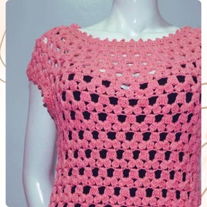 Lea Blouse Crochet Pattern: Easy Top-Down Design (Instant Download)