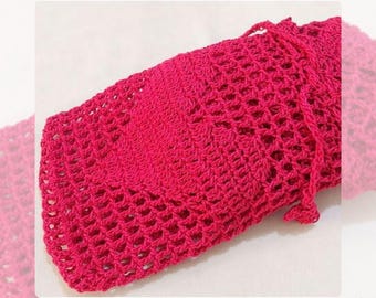 Heart Pouch Crochet Pattern: Valentine Gift Bag (PDF Download)