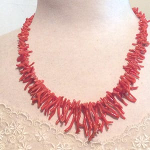 Vintage Natural Coral Strand Necklace