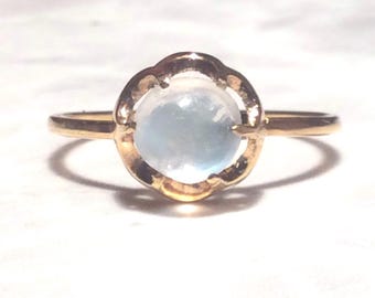 Antique Vintage Moonstone Gold Ring - 18ct