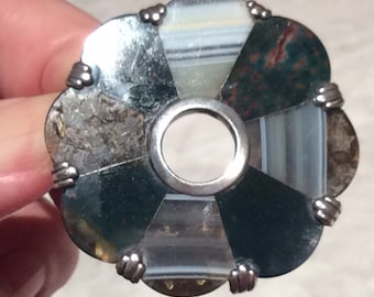 Broche Ancienne Agate Argent Ecossaise -1880