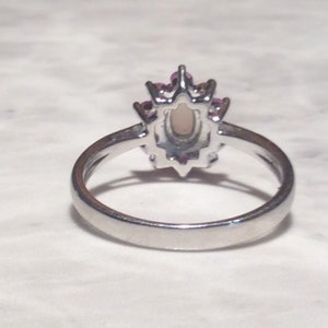 Vintage Ruby Opal Silver Ring Sterling image 9