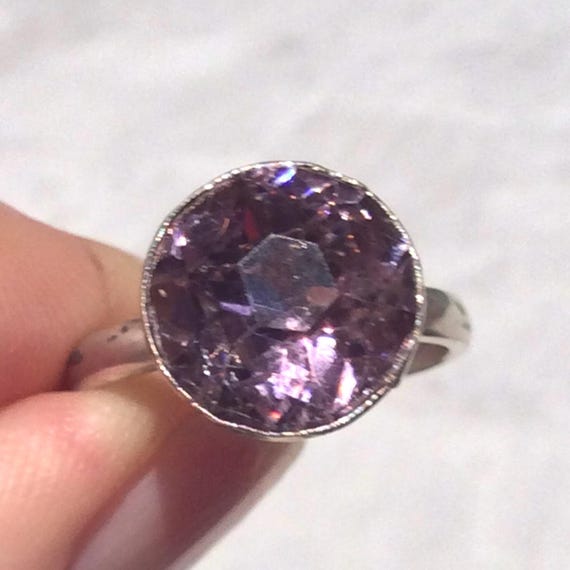 Antique Georgian Paste Conversion Silver Ring - image 1