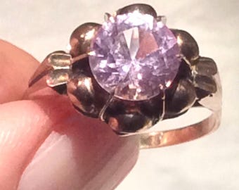 Vintage Rose Gold Flower Ring