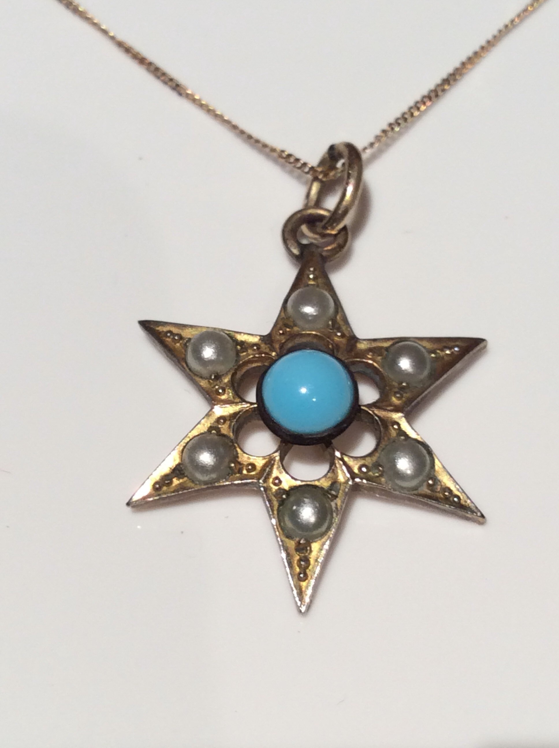 14K Gold-fill Shooting Star necklace with small chain - English Norman