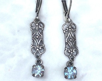 Antique  Vintage Saphiret Earrings
