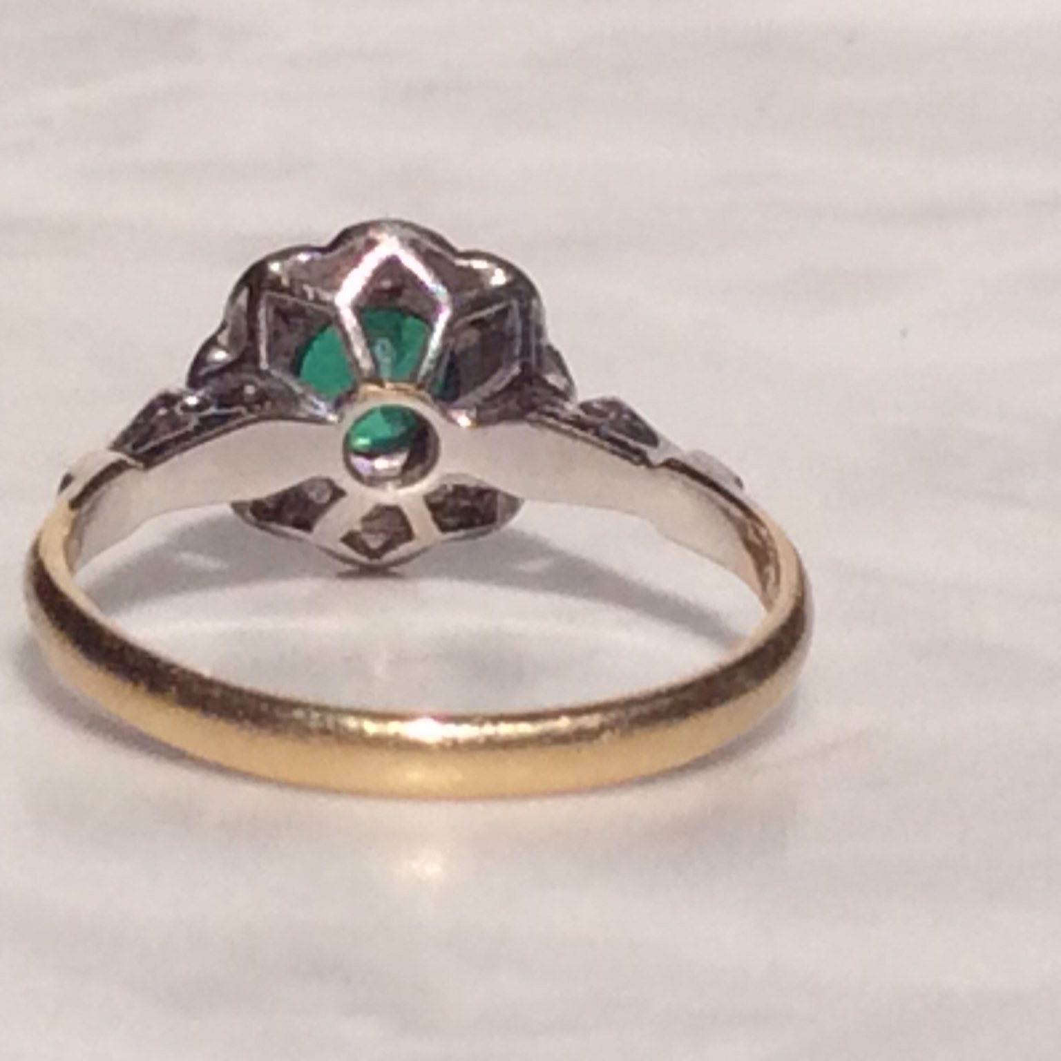 Art Deco Daisy Russian Diopside Diamond Gold Ring 18ct - Etsy UK