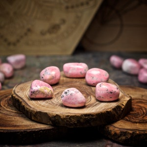 Six (6) Rhodochrosite Crystals for Grids | Crystal Sets for Grids | Crystal Healing Grid Kits | Crystal Grid Set | Crystal Grid Kit