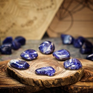 Six (6) Sodalite Crystals for Grids | Crystal Sets for Grids | Crystal Gridding | Blue Sodalite Crystal Grid Set | Crystal Grid Kit