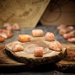 Six (6) Sunstone Crystals for Grids | Crystal Sets for Grids | Crystal Gridding | Sunstone Crystal Grid Set | Crystal Grid Kit