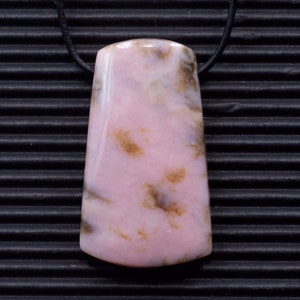 Pink Opal Pendant | Polished Pink Opal Crystal Stone Necklace | Helps to release inhibitions