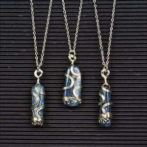 Blue Kyanite Wire Wrapped Pendants - Pick your Favorite | Blue Kyanite Talisman Necklace