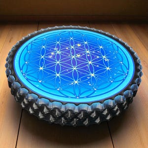 Starry Nights Flower of Life Orgonite Grid | Orgonite Charging Platform | Orgonite Charger | Orgonite Charging Plate