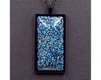 Quartz Crystal and Aluminum Orgonite Pendant Necklace