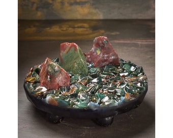 Bloodstone and Fancy Jasper Orgonite Charger