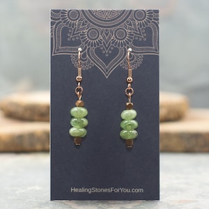Orecchini Pengle Di Kyanite Verde / Orecchini cristallo / Orecchini Boho Dangle / Orecchini Unici / Orecchini Traforati Kyanite Rondelle