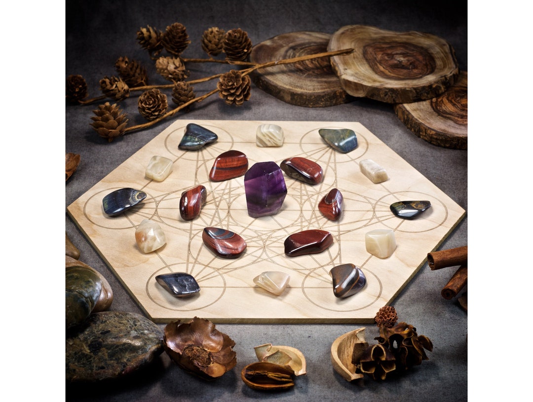 Large Rekindle Passion Crystal Grid Set Crystal Grid Kit Sacred