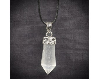 Selenite Polished Point Pendant