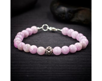 Pink Kunzite Sterling Silver Bracelet