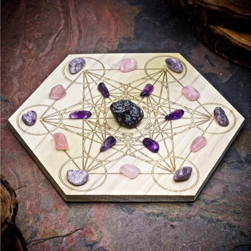 Mini Crystal Grid Kit Abundance - Etsy