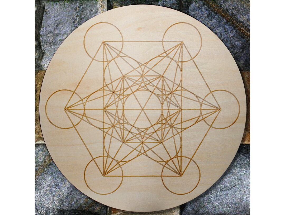 Large Metatrons Cube Sacred Geometry Wood Grid Board - 12 Inch - Etsy