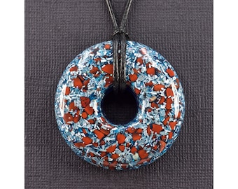 Collar con colgante de orgonita de jaspe rojo