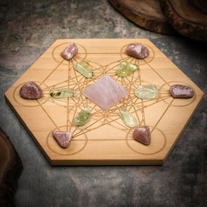 Attract Love Mini Crystal Grid Set | Crystal Grid Set | Mini Grid Set | Crystal Grid Kit | Attract Love Crystals | Crystal Grids