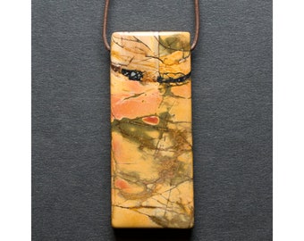 Red Creek Jasper Double Sided Pendant Necklace