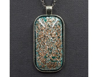 Aluminum and Copper Orgonite Pendant Necklace