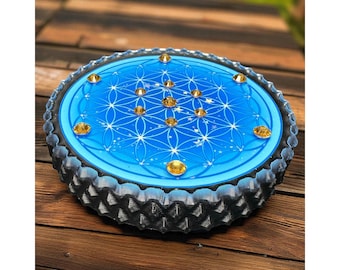 Ładowarka orgonitowa z kryształowego kwiatu życia Starry Nights