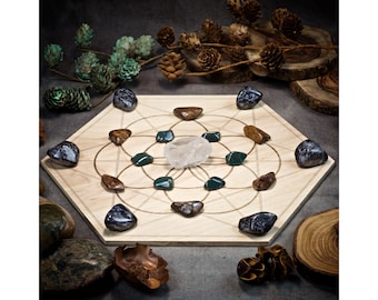 Grande set di griglie di cristallo magico / A scelta tra griglie di legno da 12 pollici
