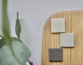 Stein Magnet Set, neutrale Palette, Naturstein