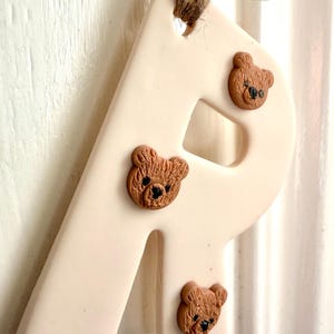Mini bear letter tag