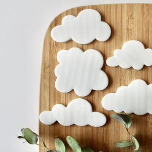 Imán de nubes, juego de imanes, nubes blancas