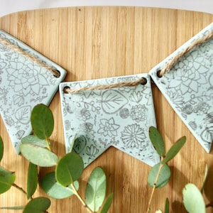 Kaktus Druck Buntung, Bunting, Bunting Flaggen, Sukkulenten Bunting