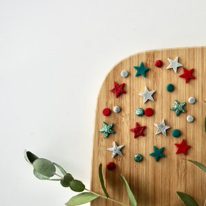 Stars and dots photo props, Cabochon, flat lay props, product styling, christmas themed