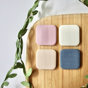 Square fridge magnets, Boho chic, muted pastel magnet set