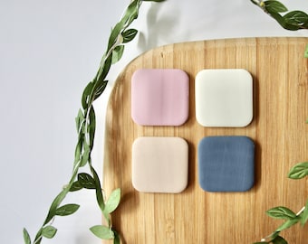 Square fridge magnets, Boho chic, muted pastel magnet set