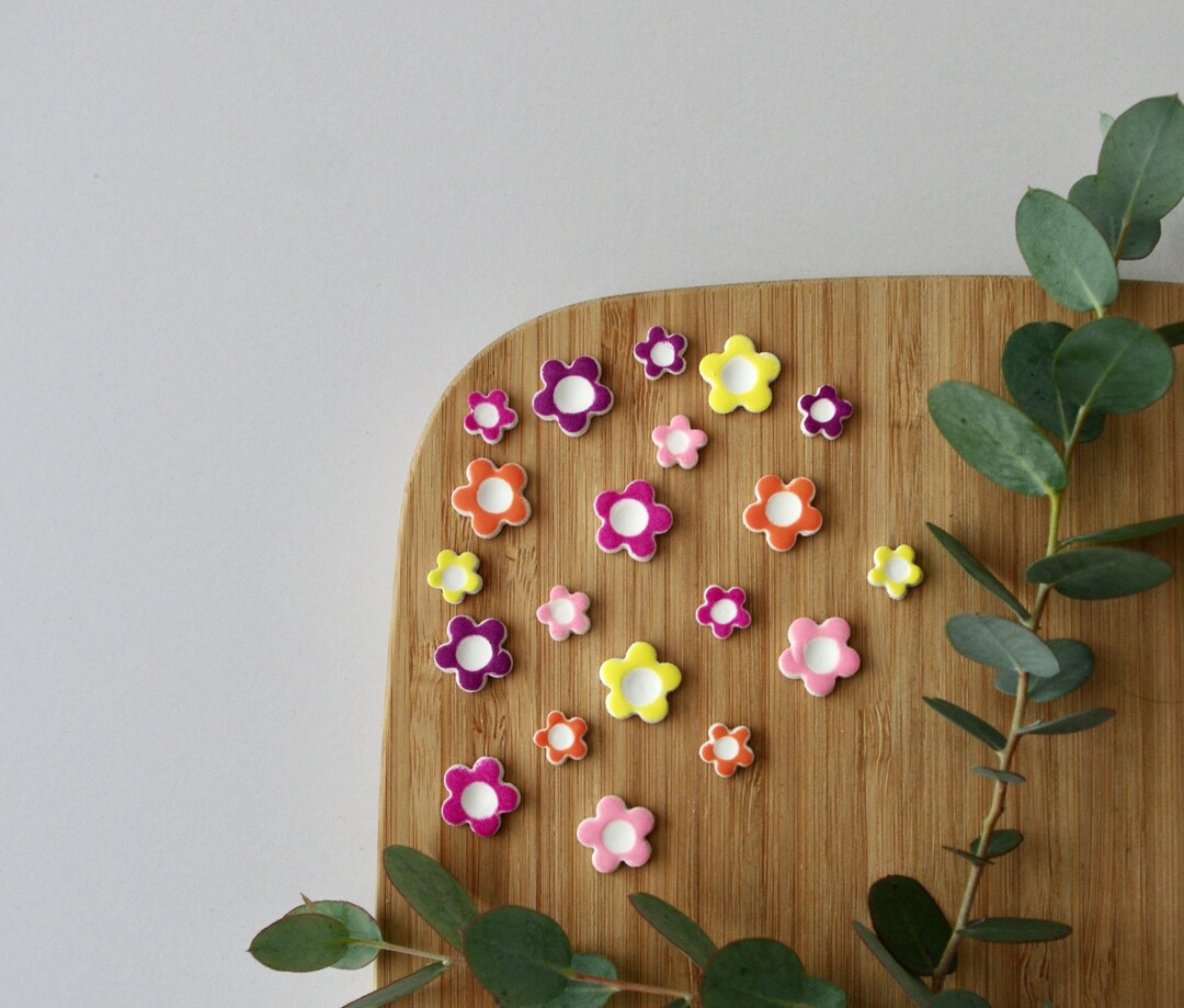 Handmade Clay Flower Photo Props: Flat Lay Accessory - Etsy