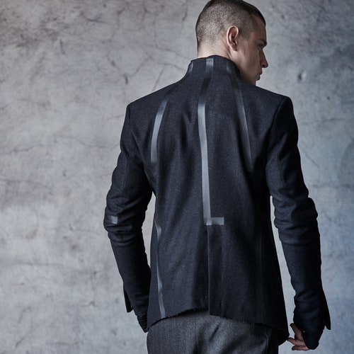 futuristic side button blazer