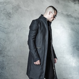 Futuristic trench coat best sale