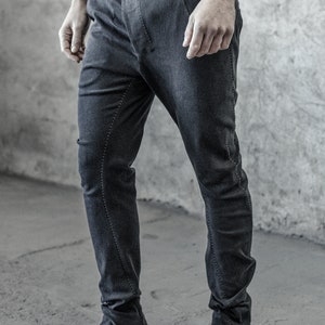 J Leg Charcoal Washed Denim Scar Stitch Trouser / Progressive - Etsy