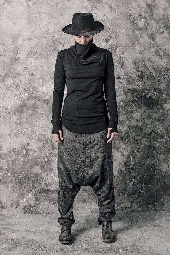 black turtleneck with thumb holes