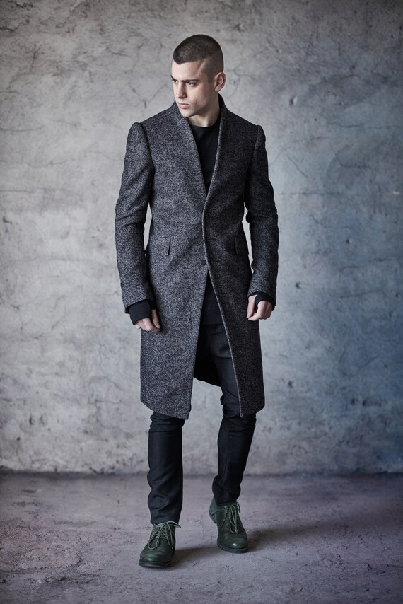 mens wool coats slim fit