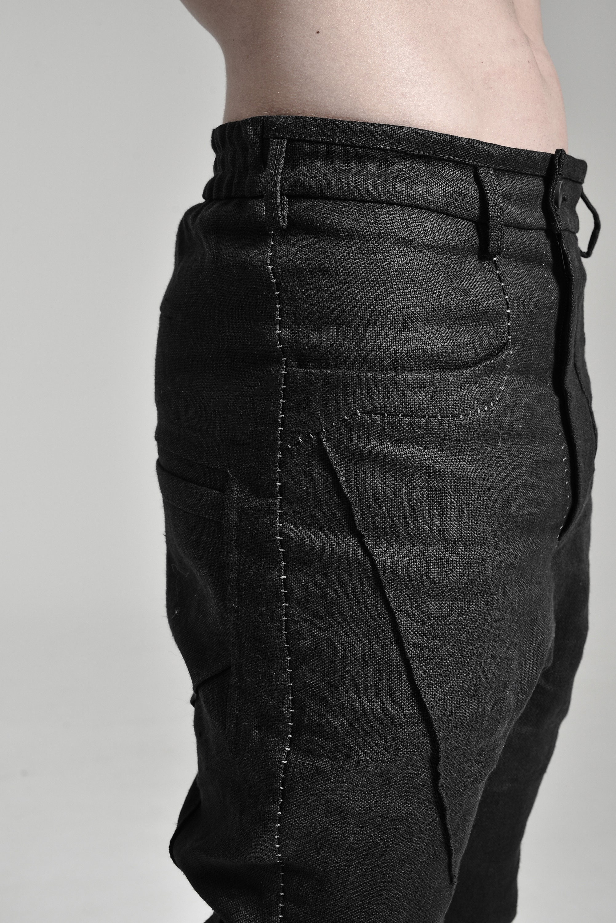 Black Linen Trousers / Handcrafted Linen Pants / Mens Trousers / Urban ...
