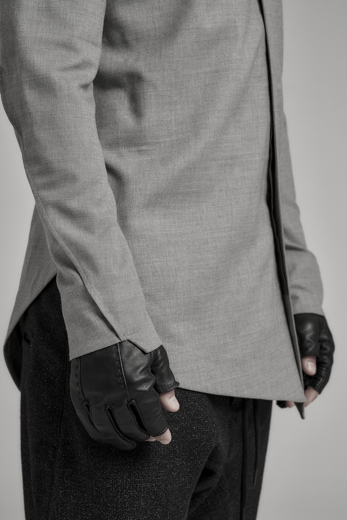 Distorted Wool Shirt: Asymmetrical Button Down, Welded Hem - Etsy