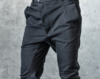 【HUECLOSET】★送料・関税込★Scar black washed denim pants J Leg Black Washed Denim Scar Stitch Trouser / Progressive