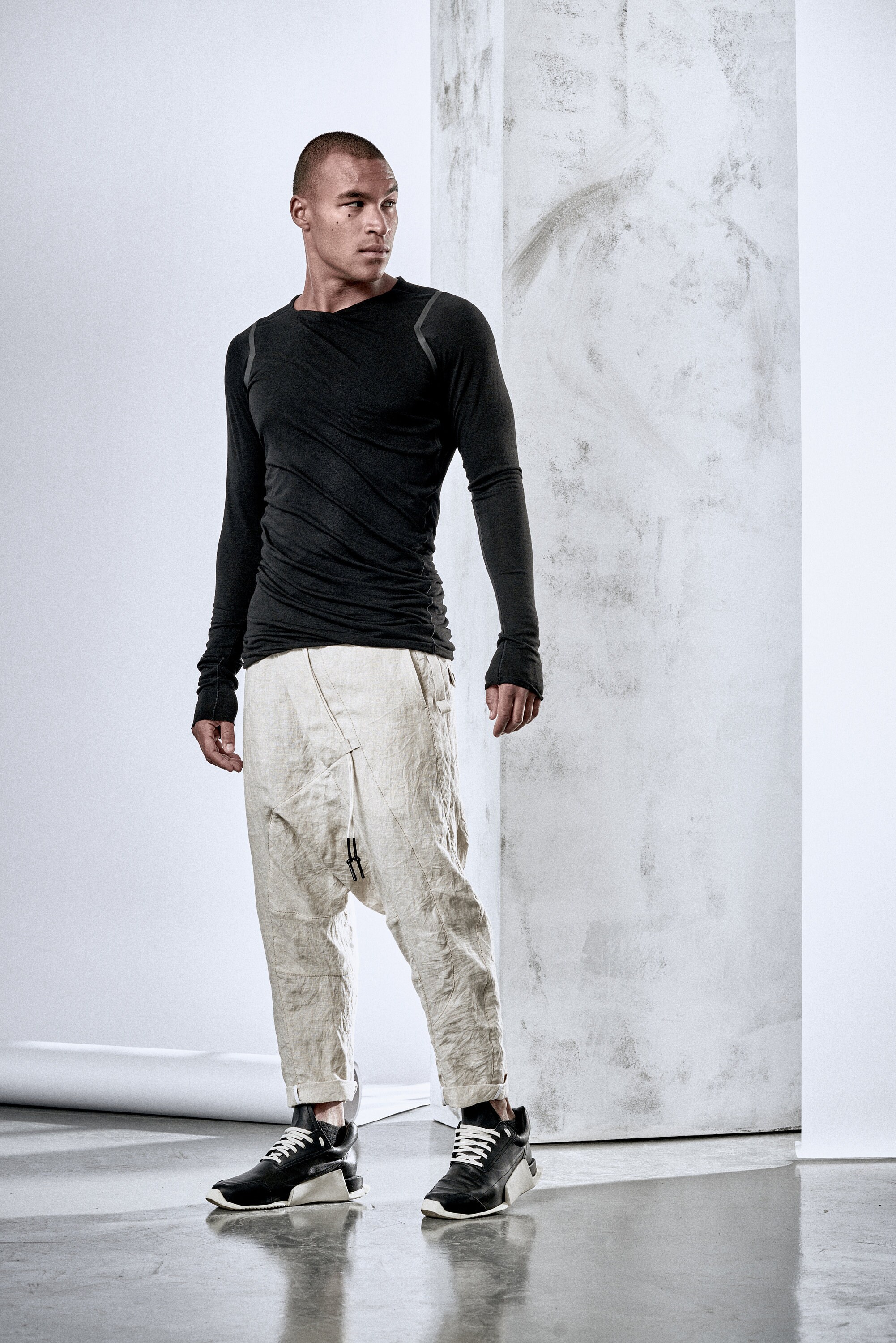 Natural Mens Boiled Linen Trouser 