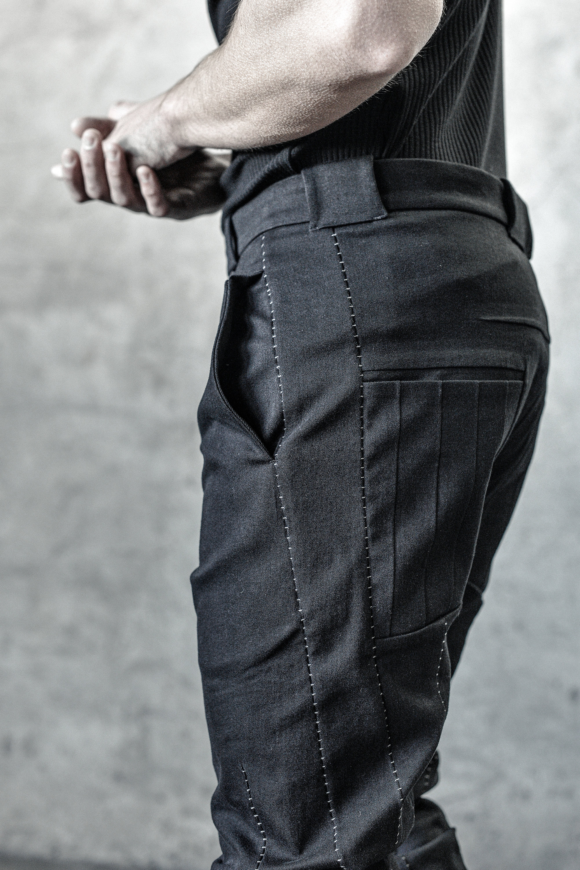 パンツ [MATINKIM]stitch point washed cotton pants in purple STITCH POINT WASHED COTTON PANTS IN PURPLE – Matin Kim